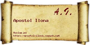 Apostol Ilona névjegykártya
